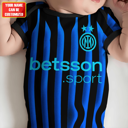 Customized Inter Milan Soccer Jersey , Baby Rib Bodysuit Sizes