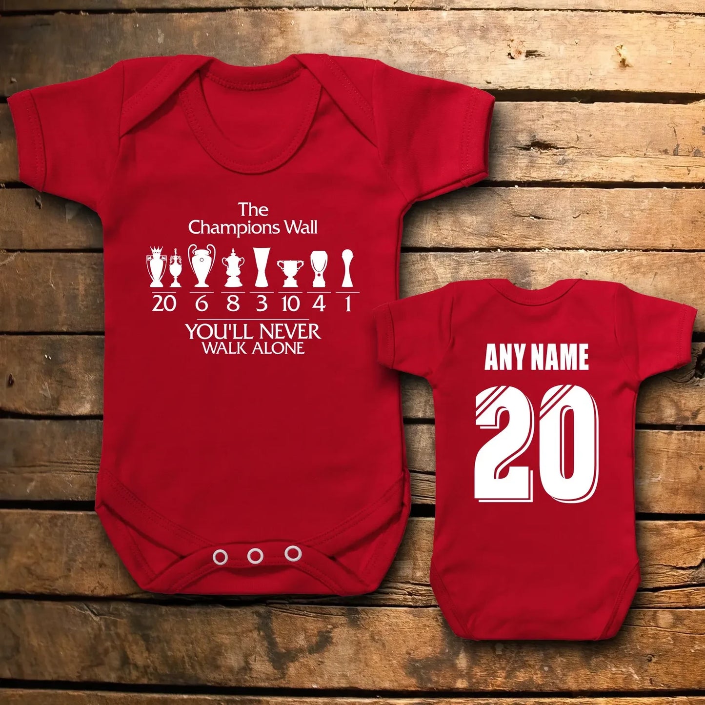 Customized Liverpool Champions Soccer Jersey , Baby Rib Bodysuit Sizes