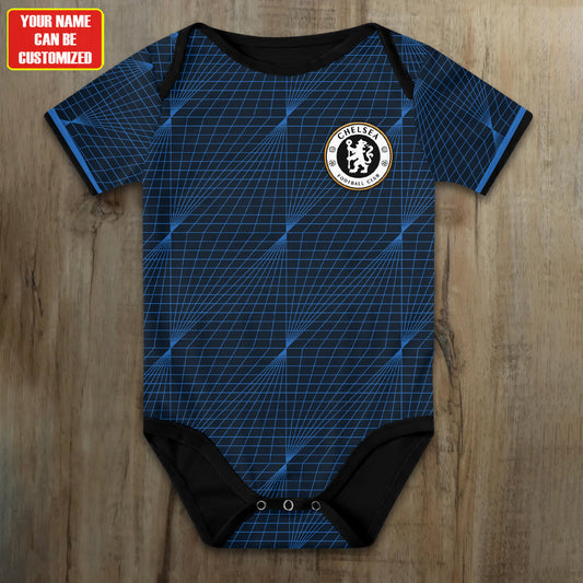 Customized Chelsea Soccer Jersey , Baby Rib Bodysuit Sizes V2