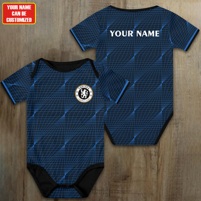 Customized Chelsea Soccer Jersey , Baby Rib Bodysuit Sizes V2