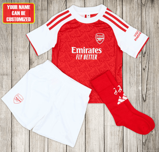 Arsenal Home New 2025/26 Soccer Jersey & Shorts with Socks Set for Boys and Girls Youth Sizes