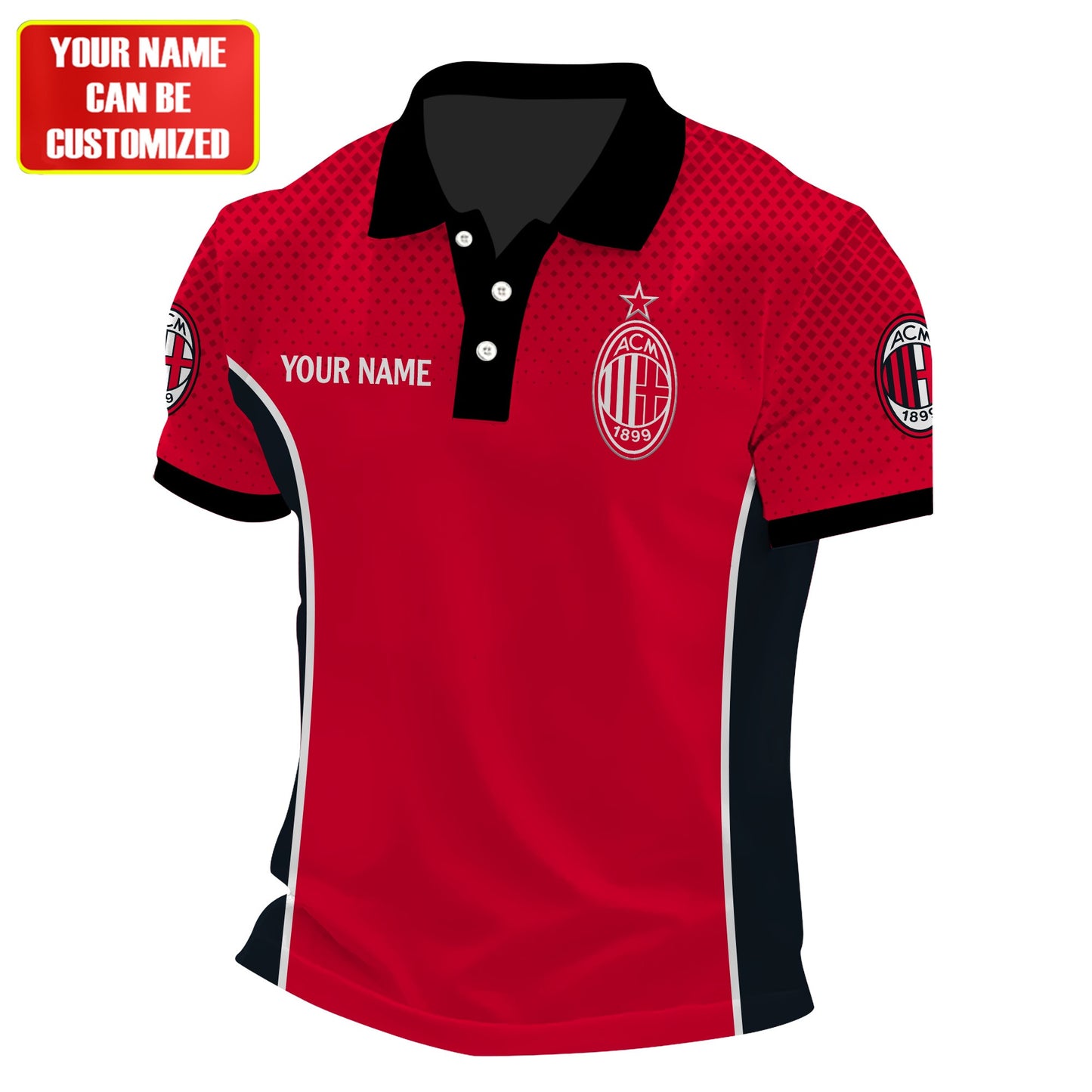 Personalized AC Milan Q2 3D Full Printing Set , AC Milan Q2 Shirt , Zipper Polo, Hoodie , Short , Polo ,hawaii V2