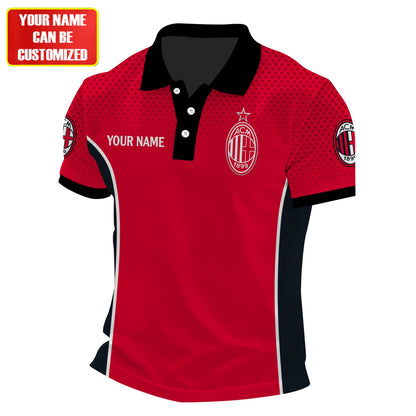 Personalized AC Milan Q2 3D Full Printing Set , AC Milan Q2 Shirt , Zipper Polo, Hoodie , Short , Polo ,hawaii V2