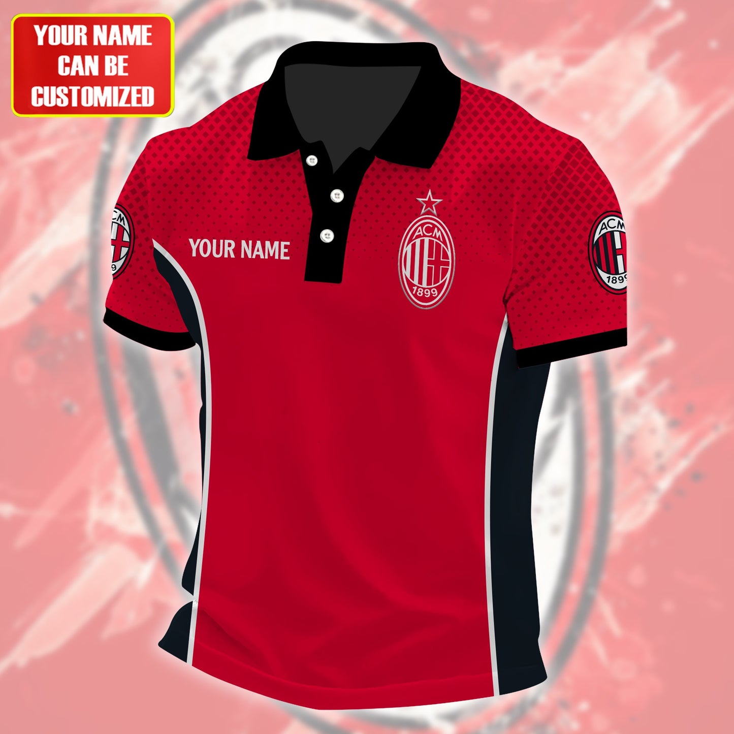 Personalized AC Milan Q2 3D Full Printing Set , AC Milan Q2 Shirt , Zipper Polo, Hoodie , Short , Polo ,hawaii V2