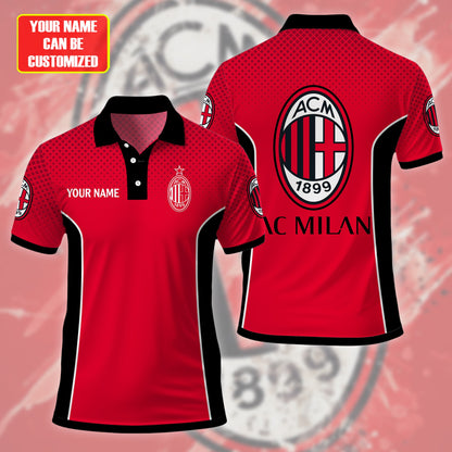 Personalized AC Milan Q2 3D Full Printing Set , AC Milan Q2 Shirt , Zipper Polo, Hoodie , Short , Polo ,hawaii V2