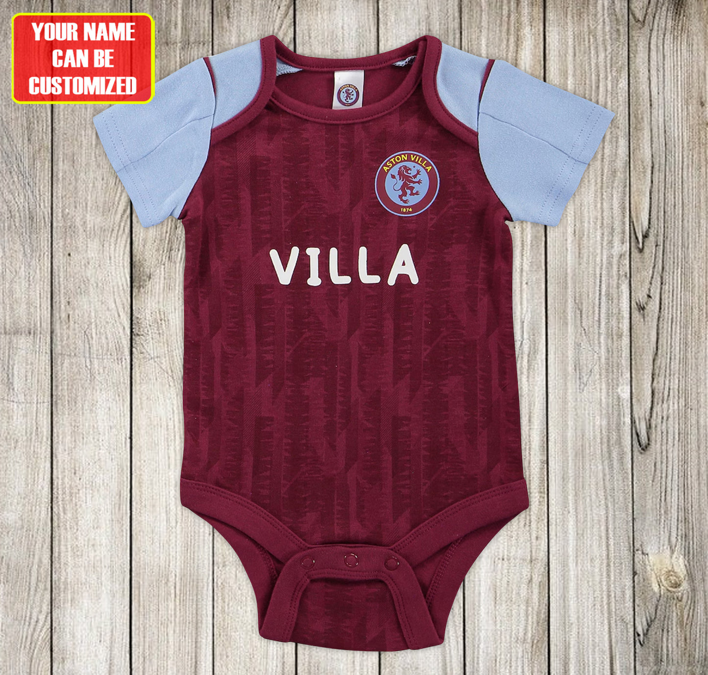 Customized Aston Villa Jersey , Baby Rib Bodysuit Sizes