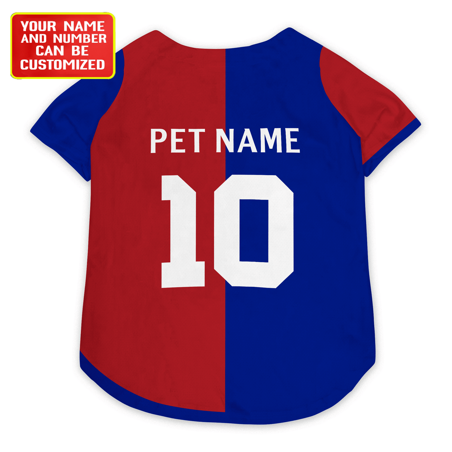 Barcelona Personalised Pet Baseball Jersey (Dog Football Costume and Cat Football Costume Gift)