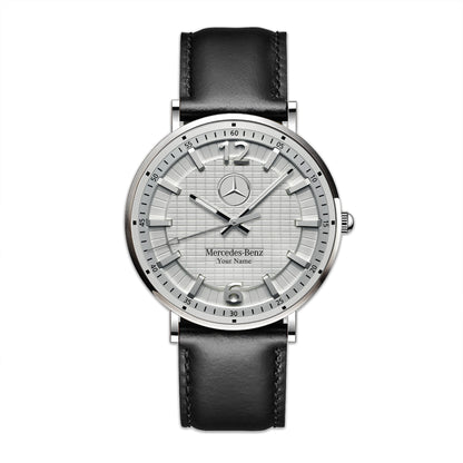 Personalized Merc Mido Great Wall Quartz Leather Watch Q230708