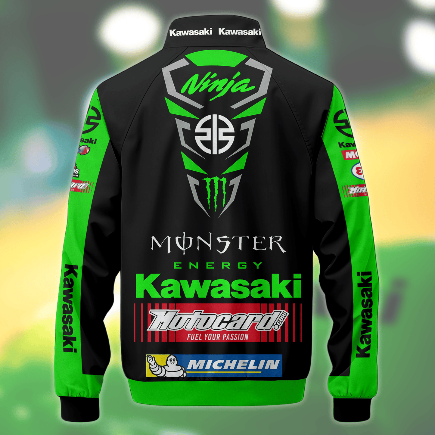 Kw X Monster Racing Zipper Stand Collar Jacket