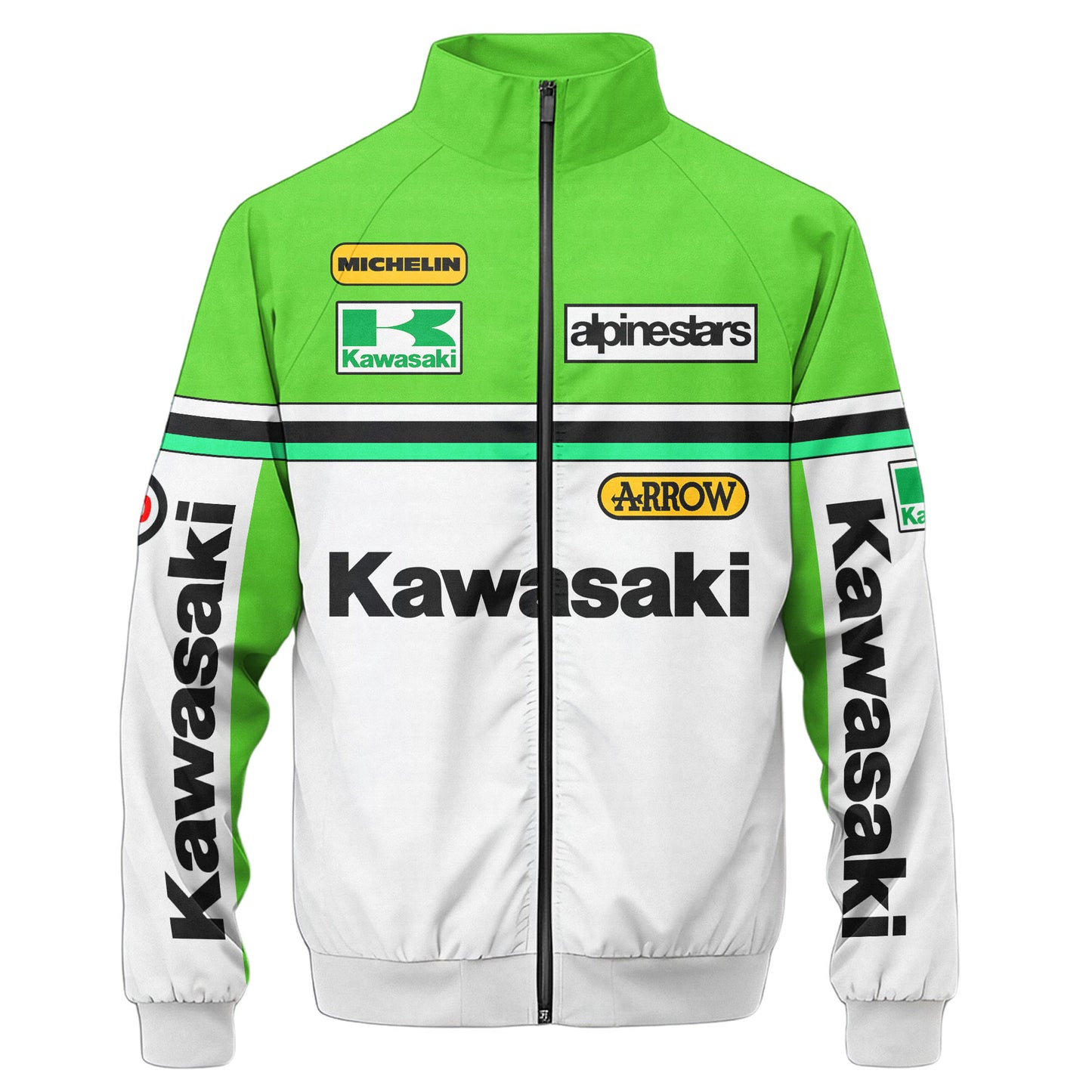 Kw X Racing Zipper Stand Collar Jacket