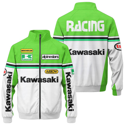 Kw X Racing Zipper Stand Collar Jacket