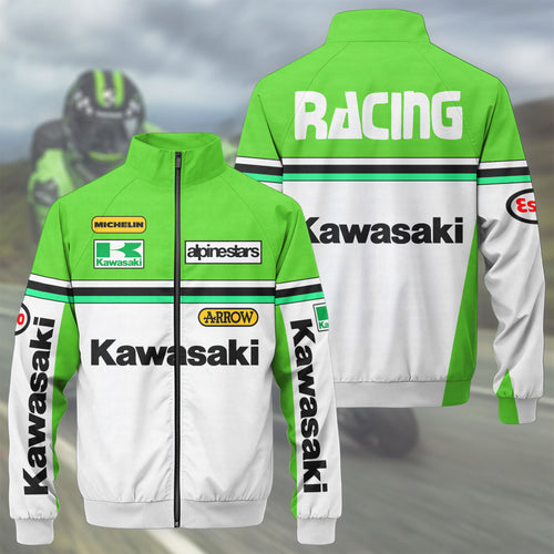 Kw X Racing Zipper Stand Collar Jacket