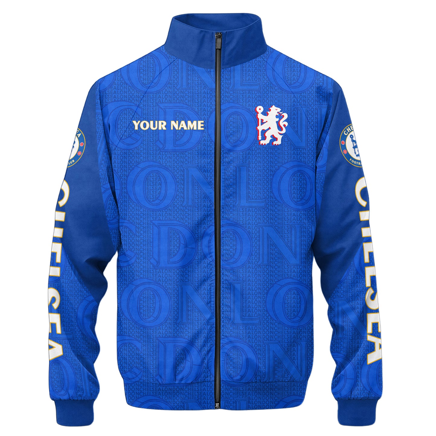 Personalized Chelsea Sport Zipper Stand Collar Jacket