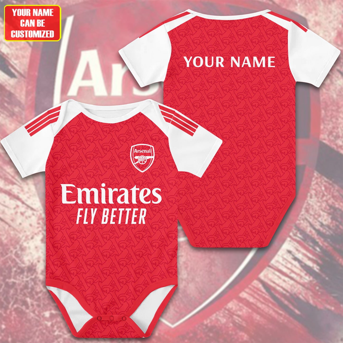 Customized Arsenal Soccer Jersey , Baby Rib Bodysuit Sizes