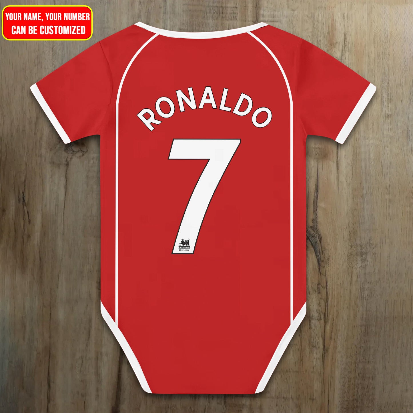 Customized Manchester United Jersey , Baby Rib Bodysuit Sizes V5
