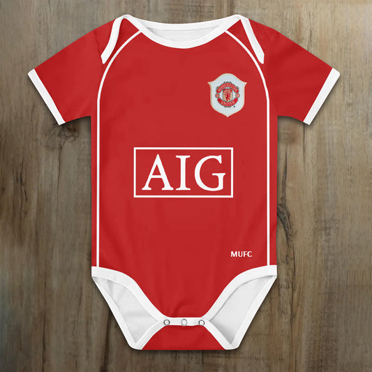 Customized Manchester United Jersey , Baby Rib Bodysuit Sizes V5