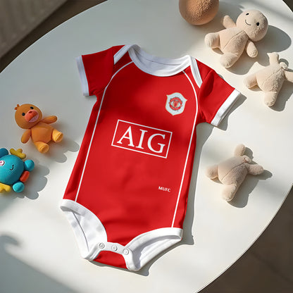 Customized Manchester United Jersey , Baby Rib Bodysuit Sizes V5