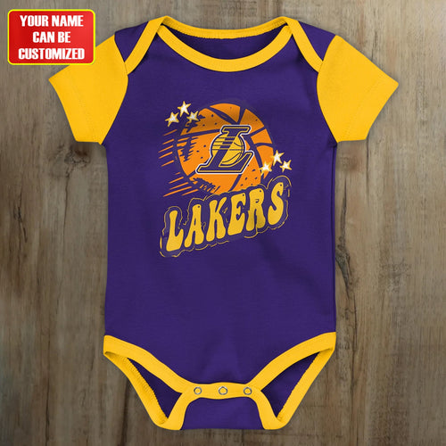 Customized LAL Basketball Jersey , Baby Rib Bodysuit Sizes V6