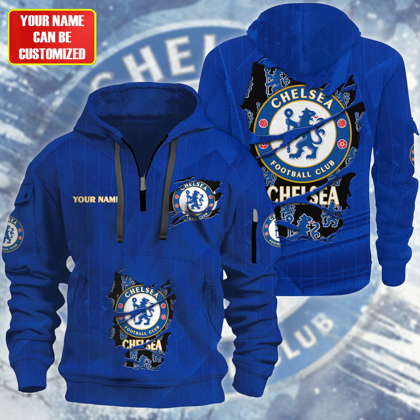 Personalized Chelsea Tear 3D Zip-Hoodie Cotton Jacket