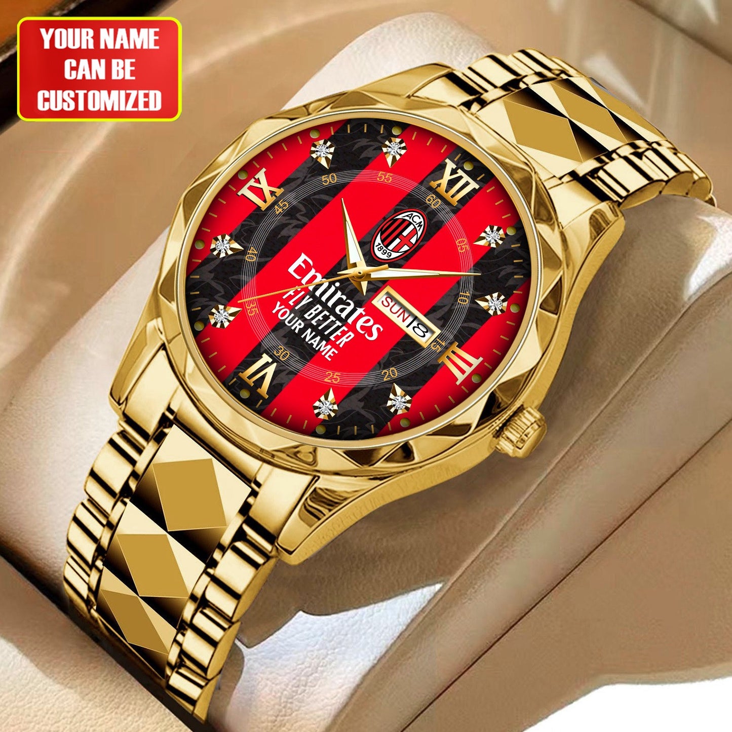 Personalized AC Milan Sport Alloy Charley Watch