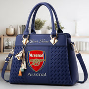 Arsenal Custom Name Classic Leather Handbag