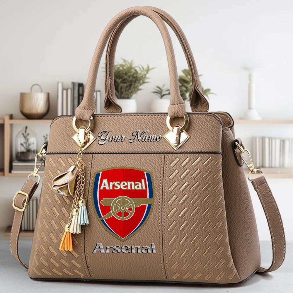 Arsenal Custom Name Classic Leather Handbag