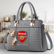 Arsenal Custom Name Classic Leather Handbag