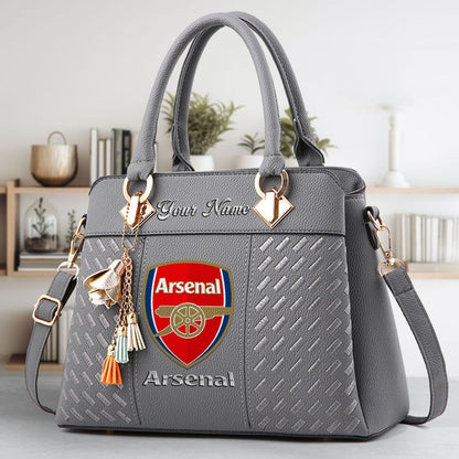 Arsenal Custom Name Classic Leather Handbag