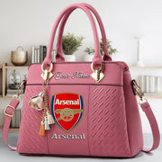 Arsenal Custom Name Classic Leather Handbag