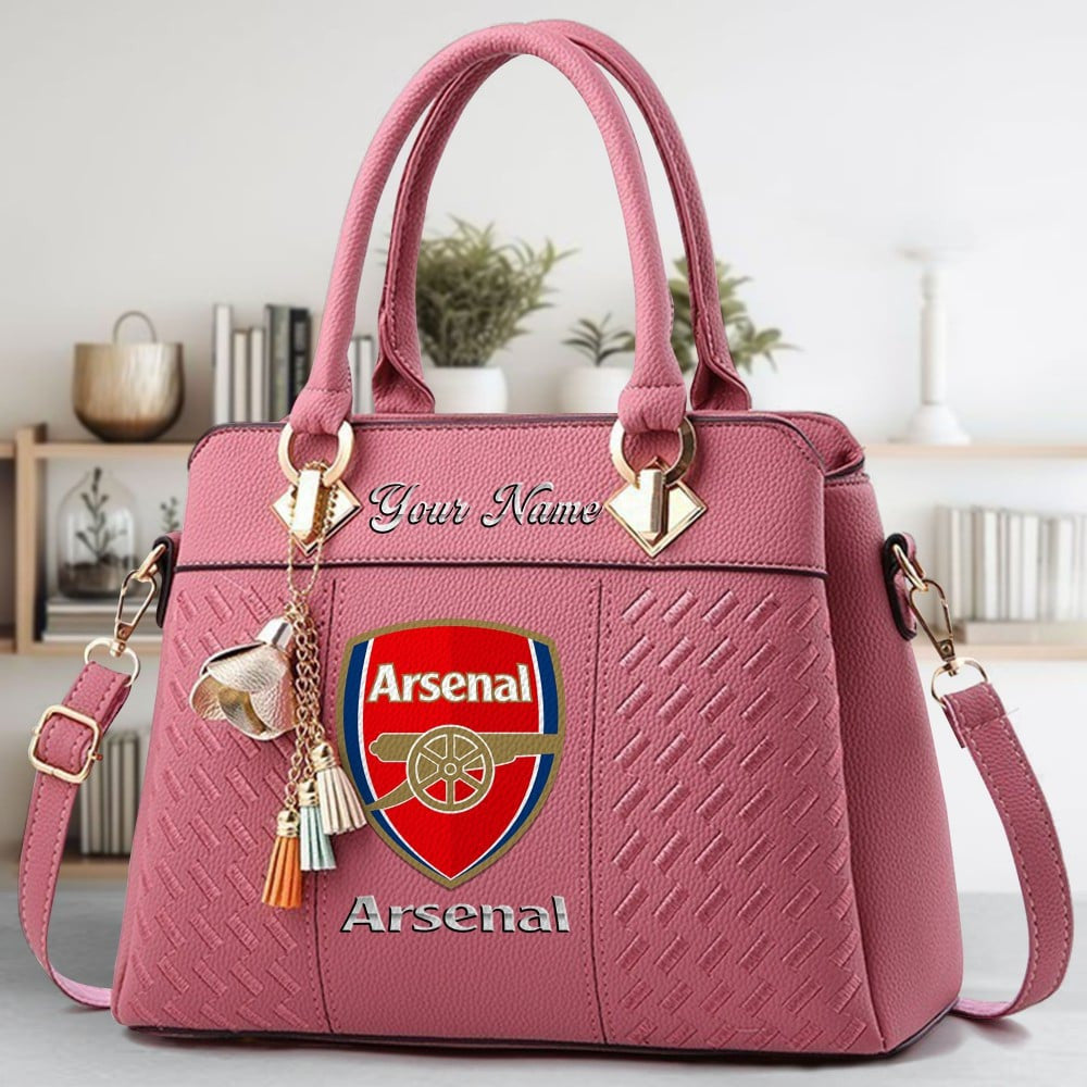 Arsenal Custom Name Classic Leather Handbag
