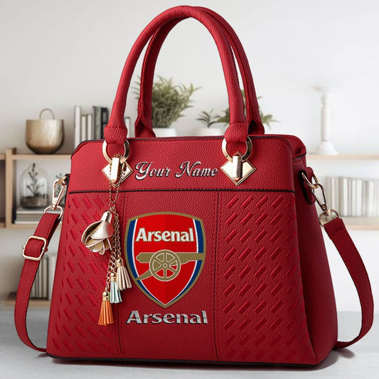 Arsenal Custom Name Classic Leather Handbag