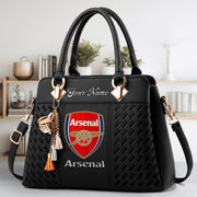 Arsenal Custom Name Classic Leather Handbag