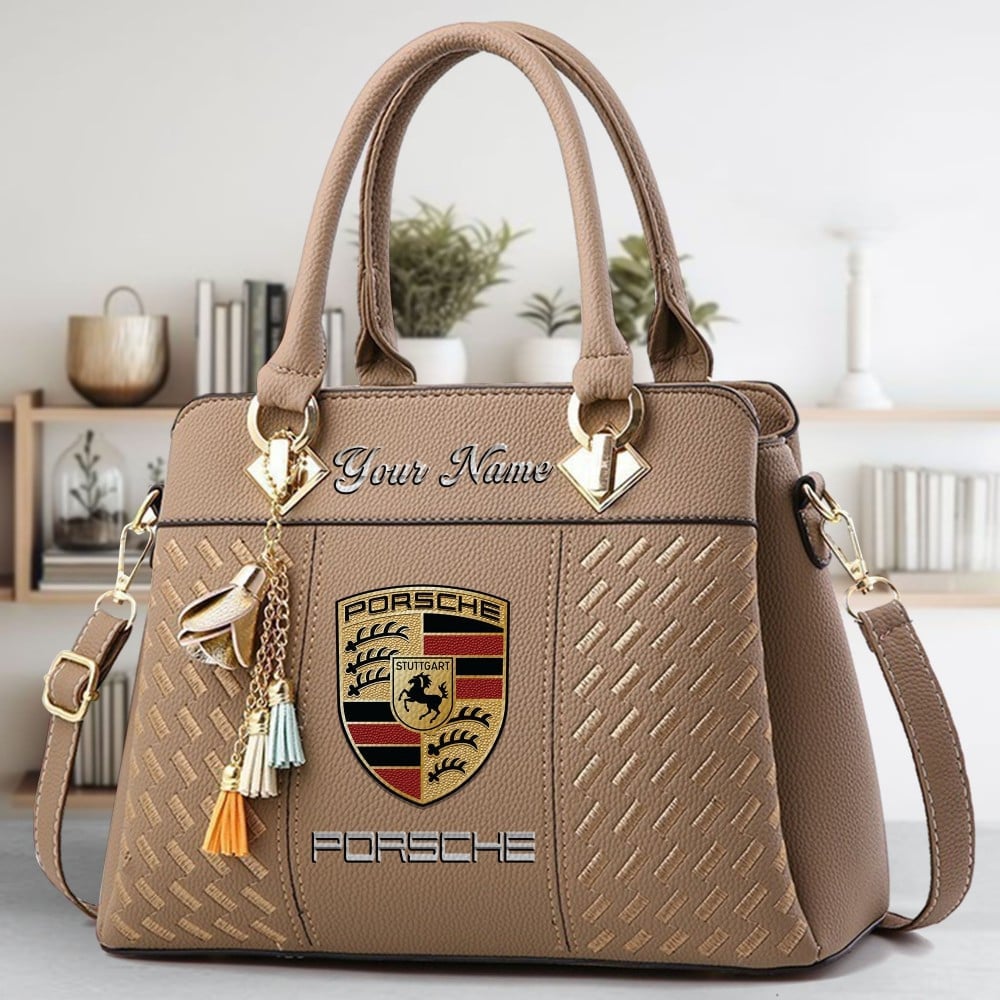 Pors Custom Name Classic Leather Handbag