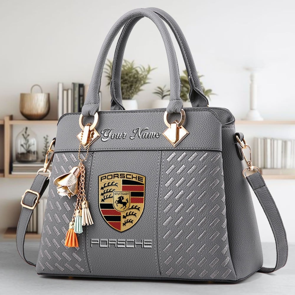 Pors Custom Name Classic Leather Handbag