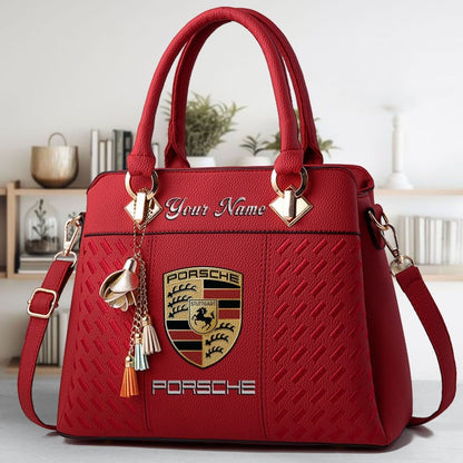 Pors Custom Name Classic Leather Handbag