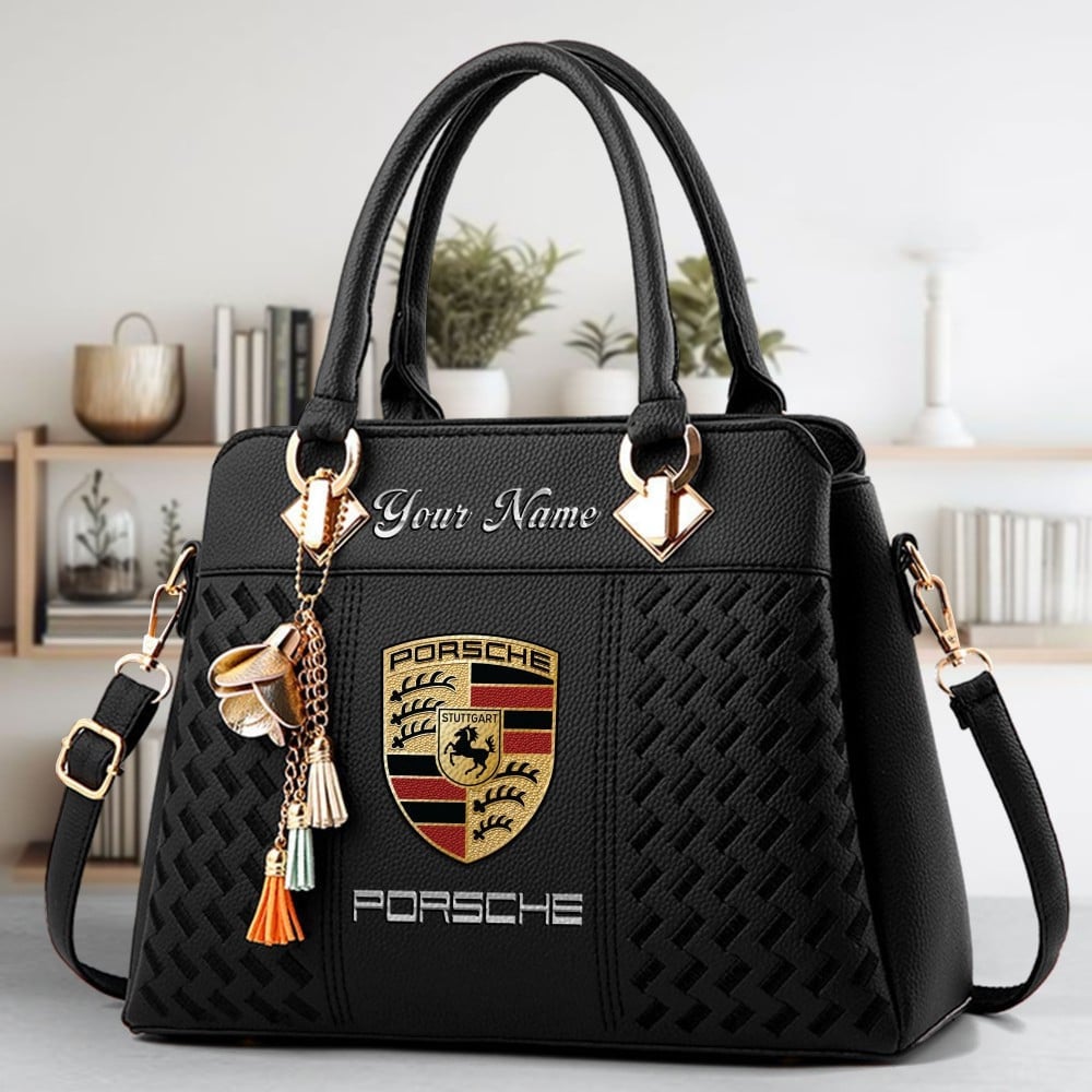 Pors Custom Name Classic Leather Handbag
