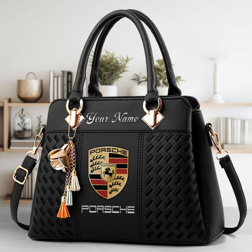 Pors Custom Name Classic Leather Handbag