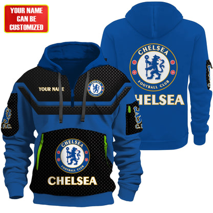 Personalized Chelsea FC 3D Zip-Hoodie Cotton Jacket