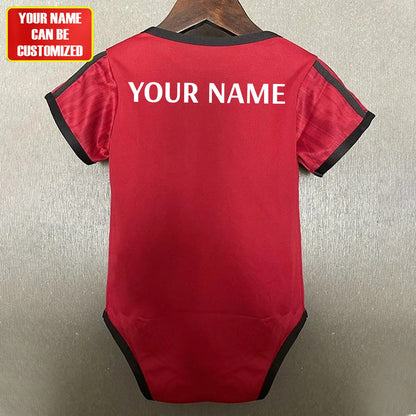 Customized Manchester United Jersey , Baby Rib Bodysuit Sizes V6