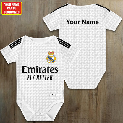 Customized Real Madrid Jersey , Baby Rib Bodysuit Sizes