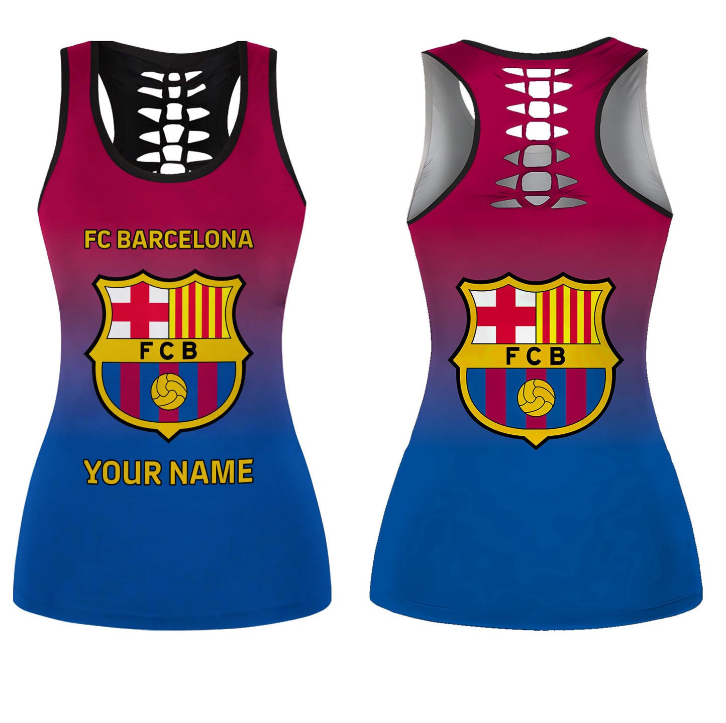 Personalized Barca Tank Top & Leggings Set