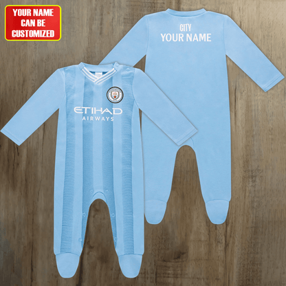 Customized Man city Baby Rib Sleepwear