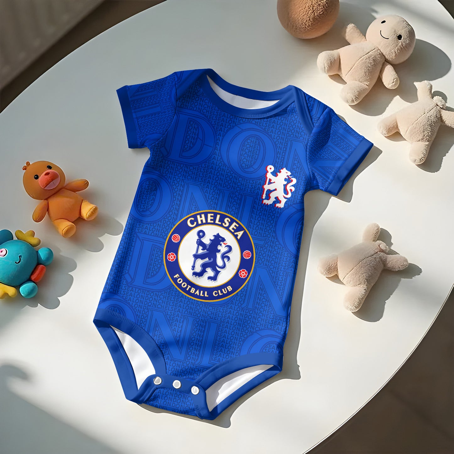 Customized Chelsea London Soccer Jersey , Baby Rib Bodysuit Sizes