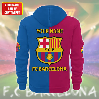 Personalized Barcelona FC 3D Hoodie Cotton Jacket