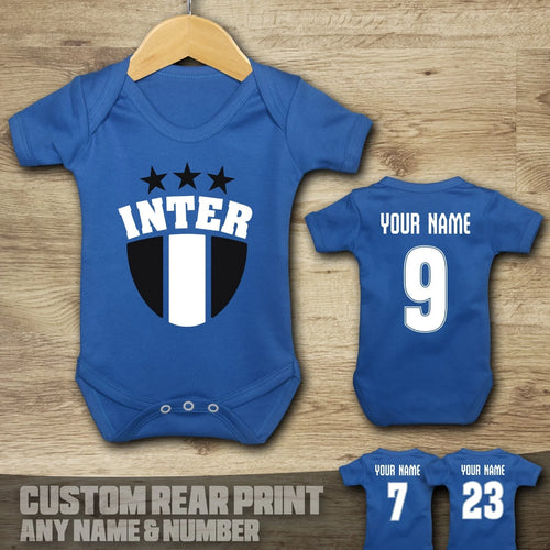 Customized Inter Milan Jersey , Baby Rib Bodysuit Sizes