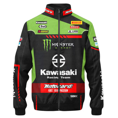 Kw X Monster Racing Zipper Stand Collar Jacket