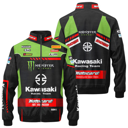 Kw X Monster Racing Zipper Stand Collar Jacket