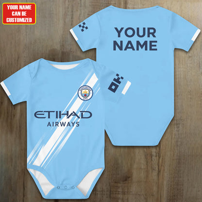 Customized Man City Soccer Jersey , Baby Rib Bodysuit Sizes