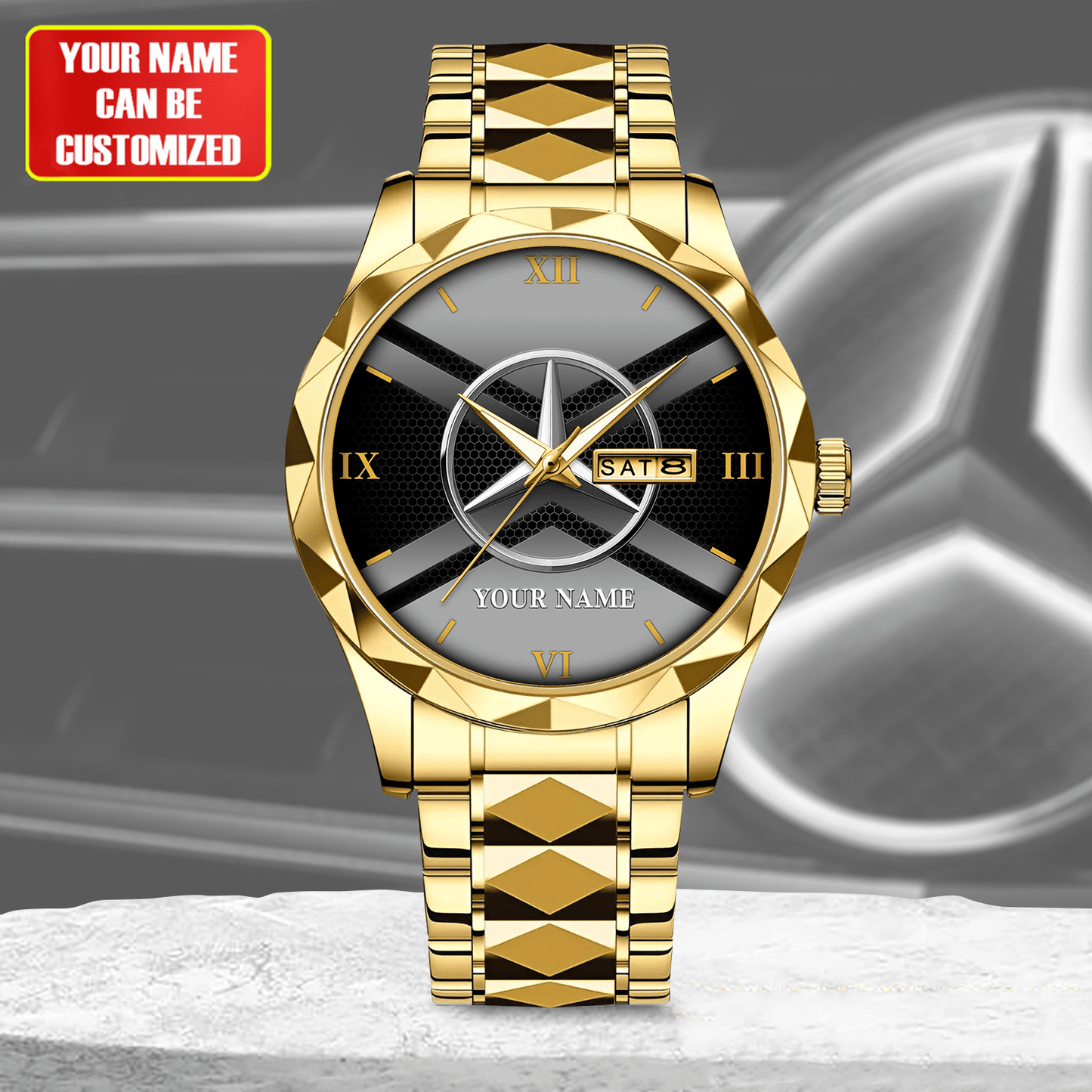 Personalized Merc Elegant Alloy Charley Watch