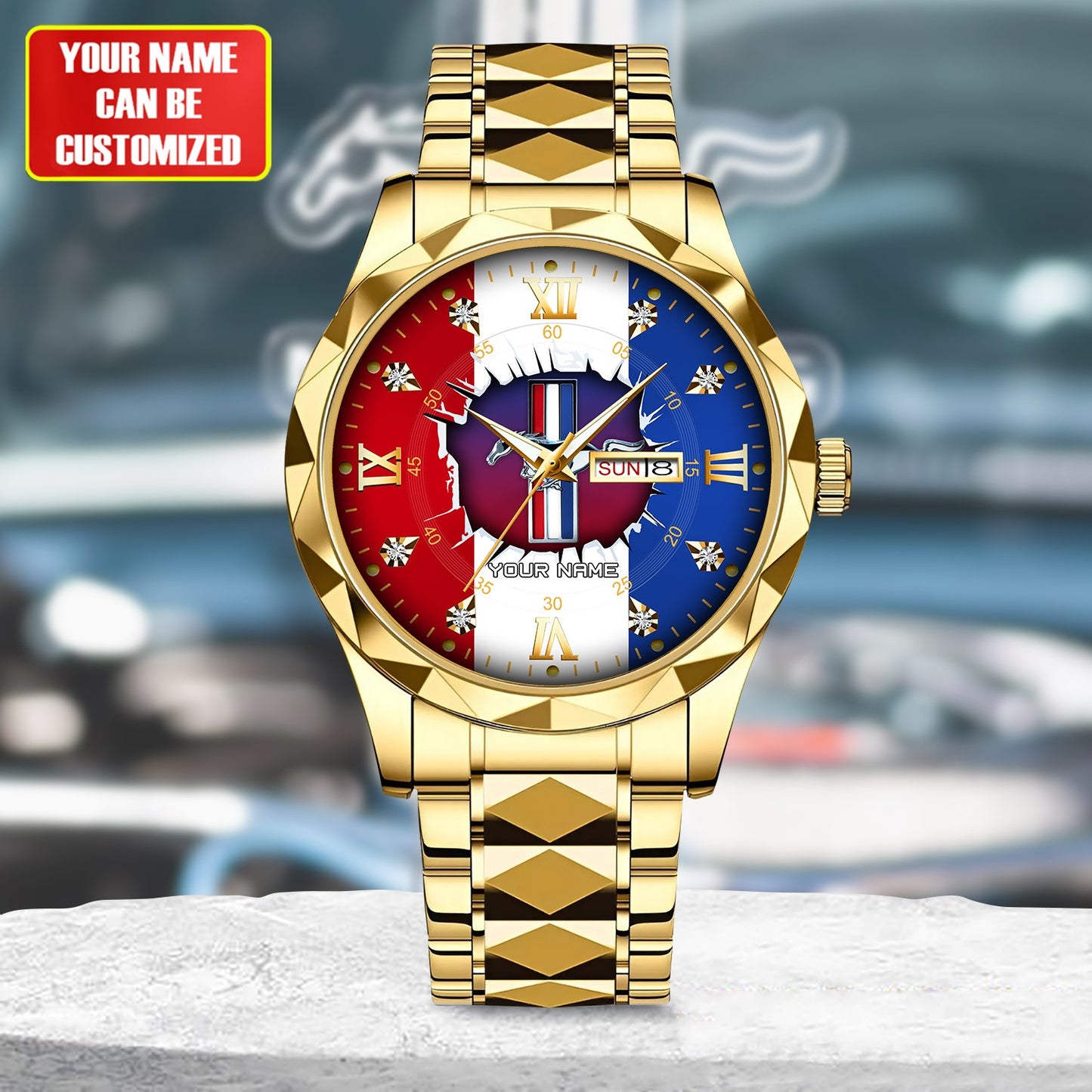 Personalized Mustang Wall Crack Alloy Charley Watch